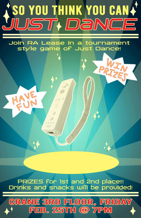 JUST DANCE NIGHT - Poster print (Work Project)