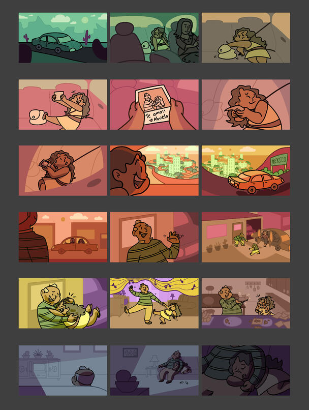 ABUELO'S HOUSE, COLOR SCRIPT- Final project (Color Scripts class)